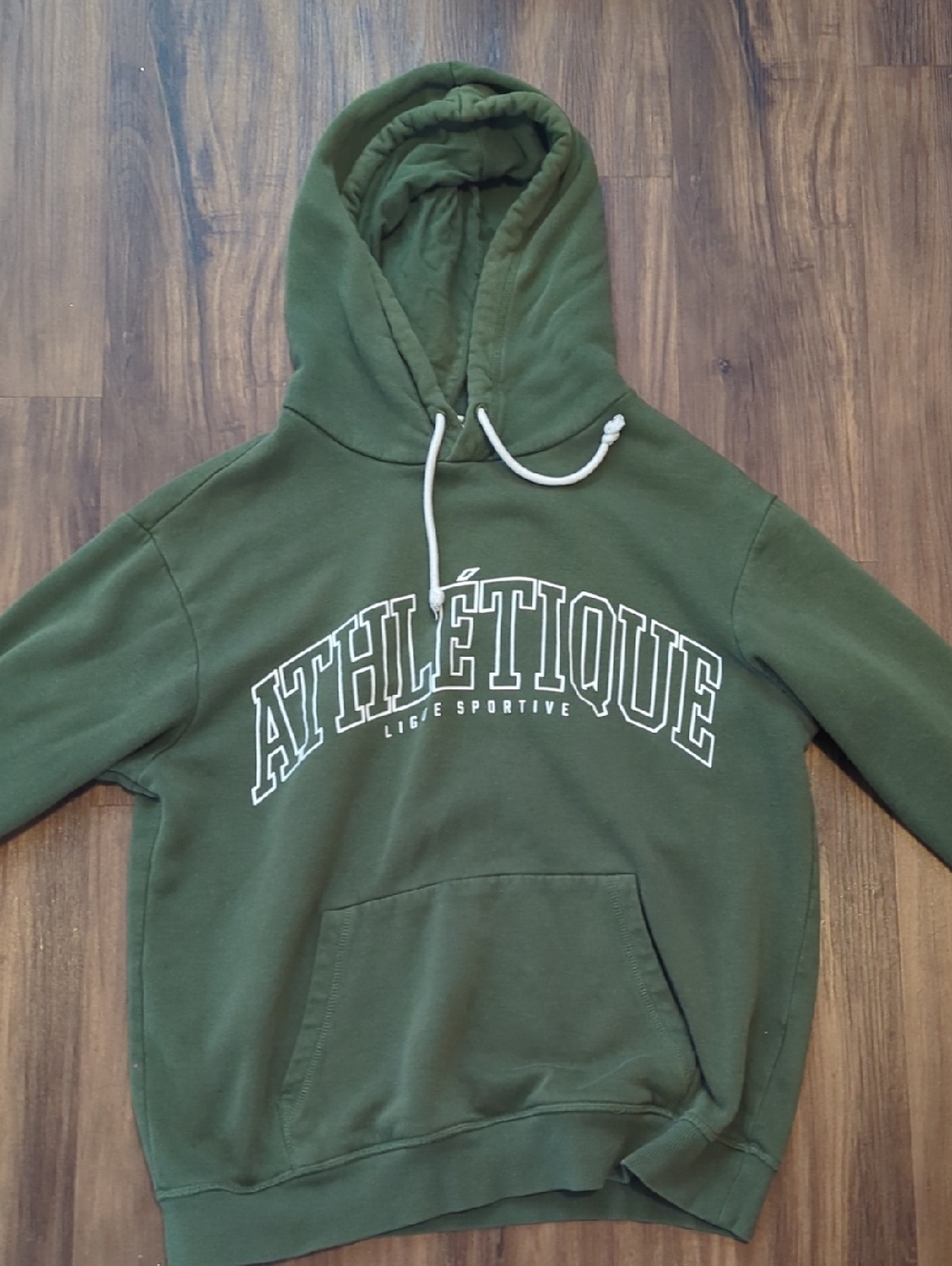 H&M Olive Green ATHLÉTIQUE Pullover Hoodie